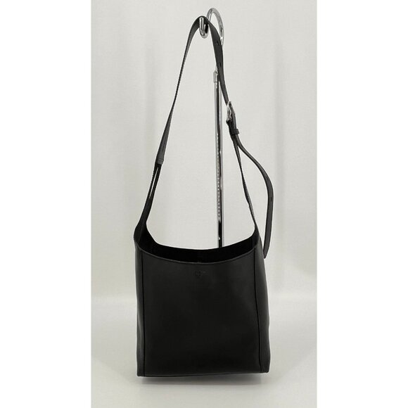 Rag & Bone Belize Small Shopper Black Leather Shoulder Bag Adjustable Strap - Picture 1 of 16